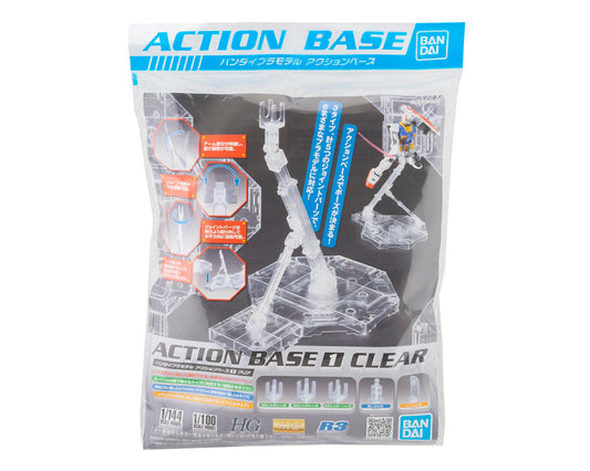 BANDAI ACTION BASE 1 DISPLAY STAND (Clear)