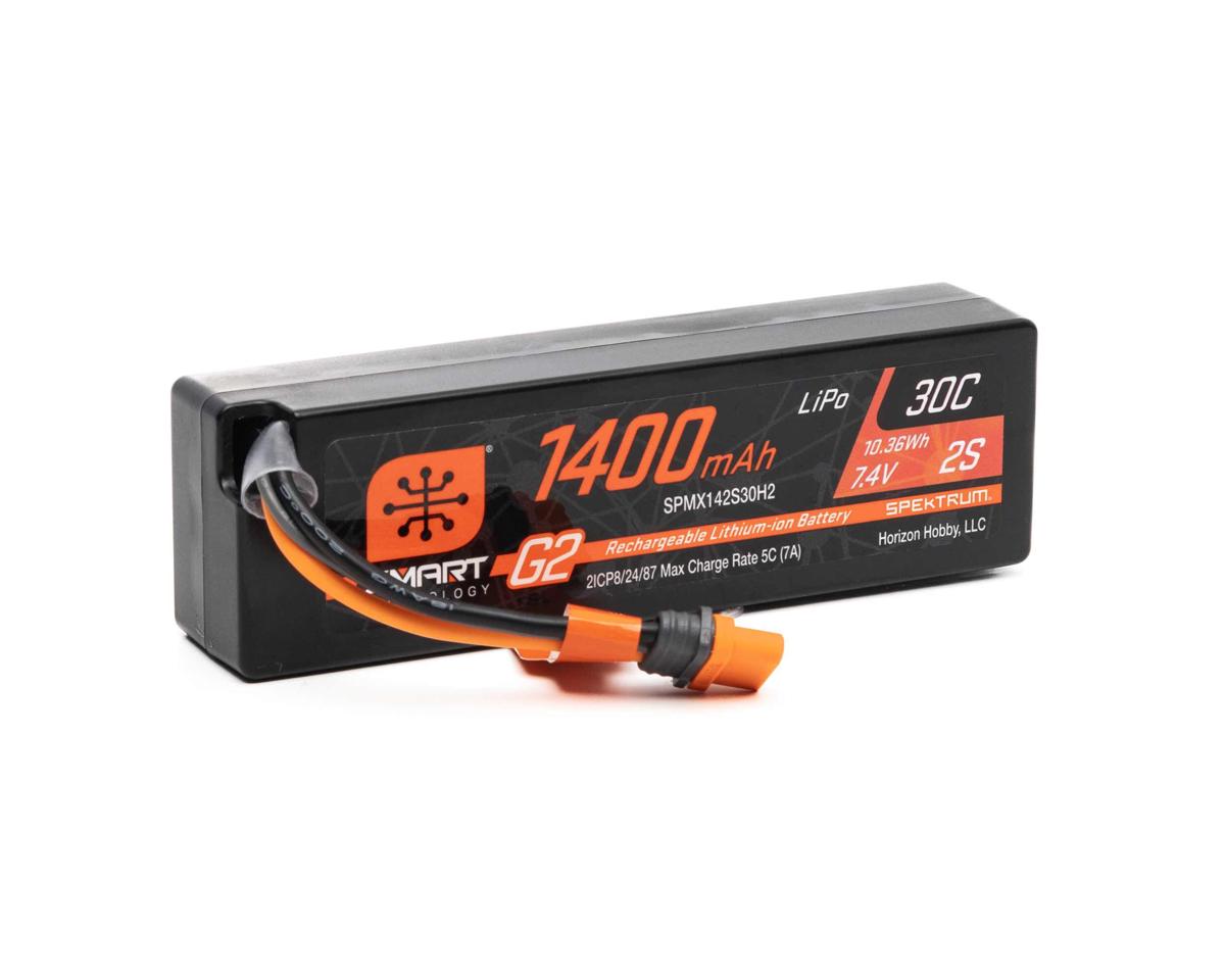 7.4V 1400MAH 2S 30C SMART G2 LIPO BATTERY: IC2