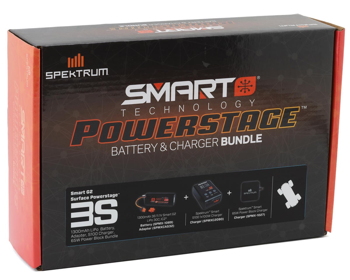 SMART POWERSTAGE BUNDLE: 1300MAH 3S 30C LIPO BATTERY (IC2)/S100 CHARGER/65W POWER SUPPLY/ADAPTER